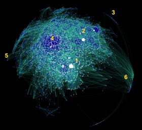 Mappa della blogosfera secondo BuzzMetric