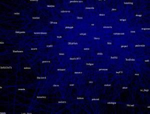 Mappa parziale della twitosfera italiana